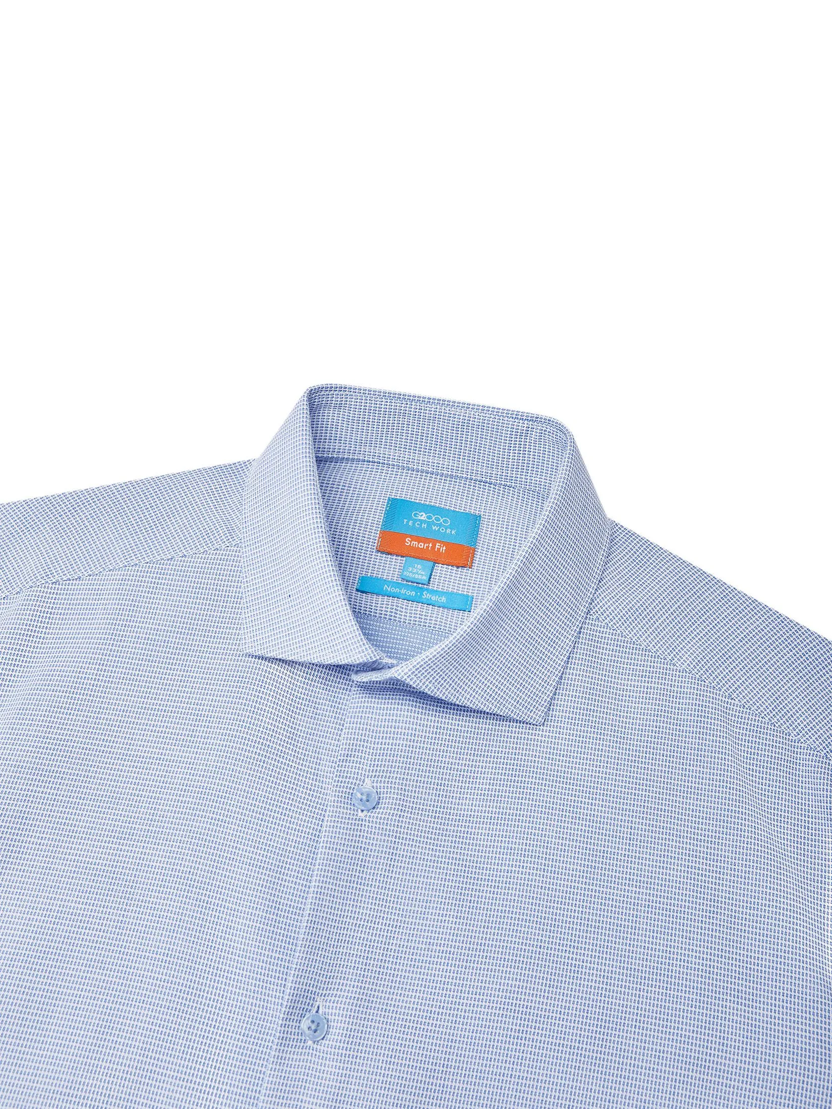 G2000 Men Clothing Non-Iron Cotton Blend Shirt  Smart Fit - Blue G2000 Men Clothing Non-Iron Cotton Blend Shirt  Smart Fit - Blue