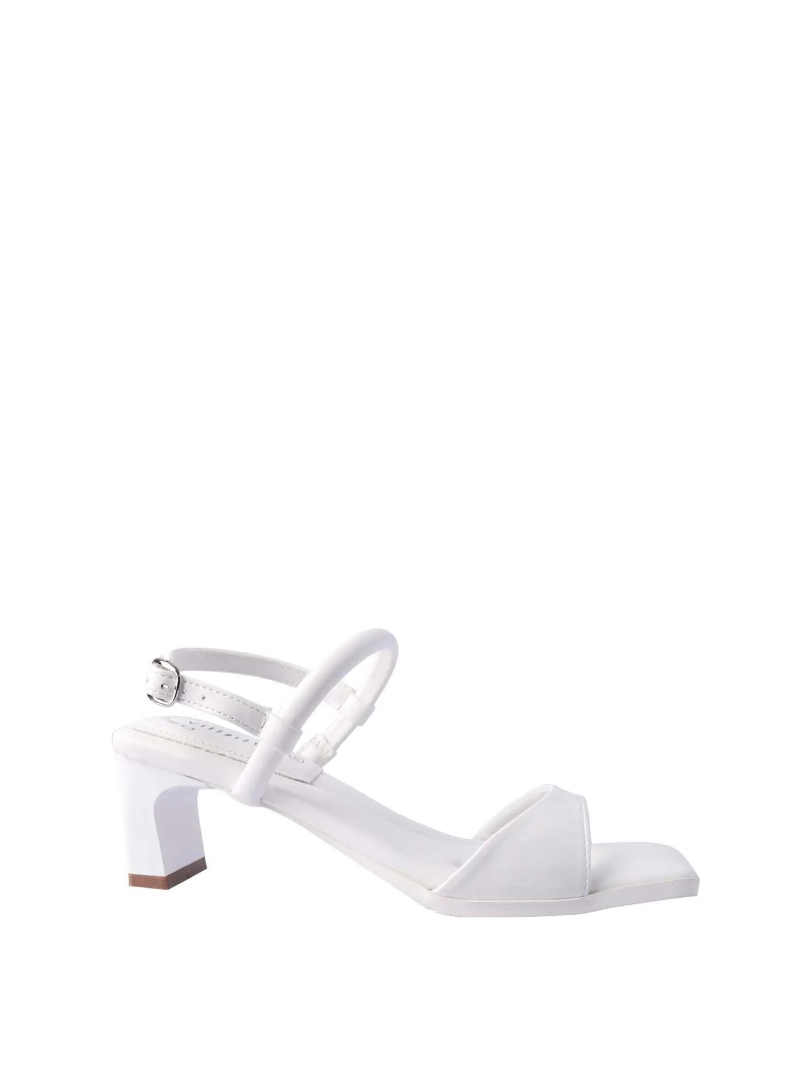 VILLAINS SF RYLEE Women's Comfort Heeled Sandals WHITE VILLAINS SF RYLEE Women's Comfort Heeled Sandals WHITE