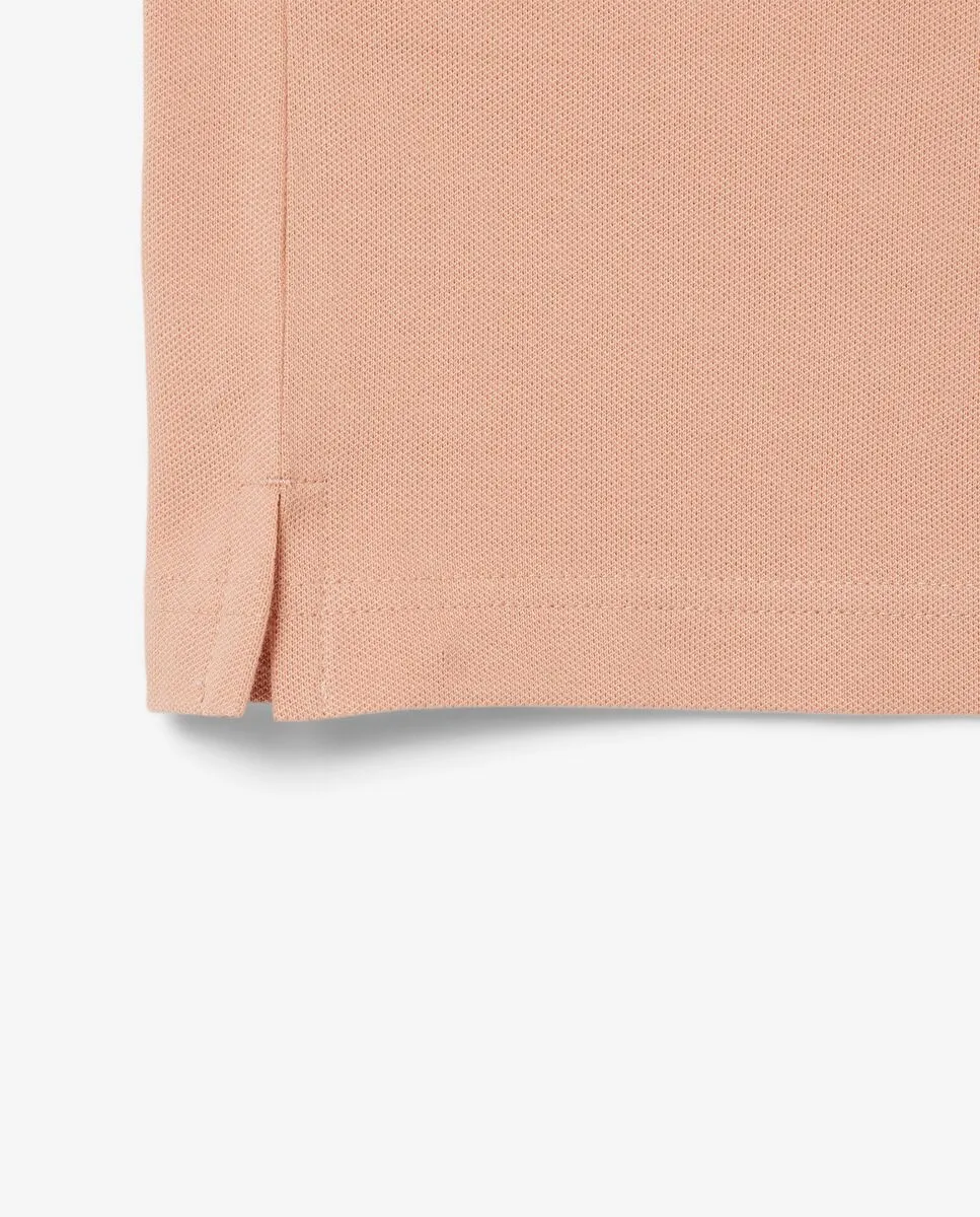LACOSTE Slim Fit Stretch Mini Piqu  Polo Shirt Beige LACOSTE Slim Fit Stretch Mini Piqu  Polo Shirt Beige
