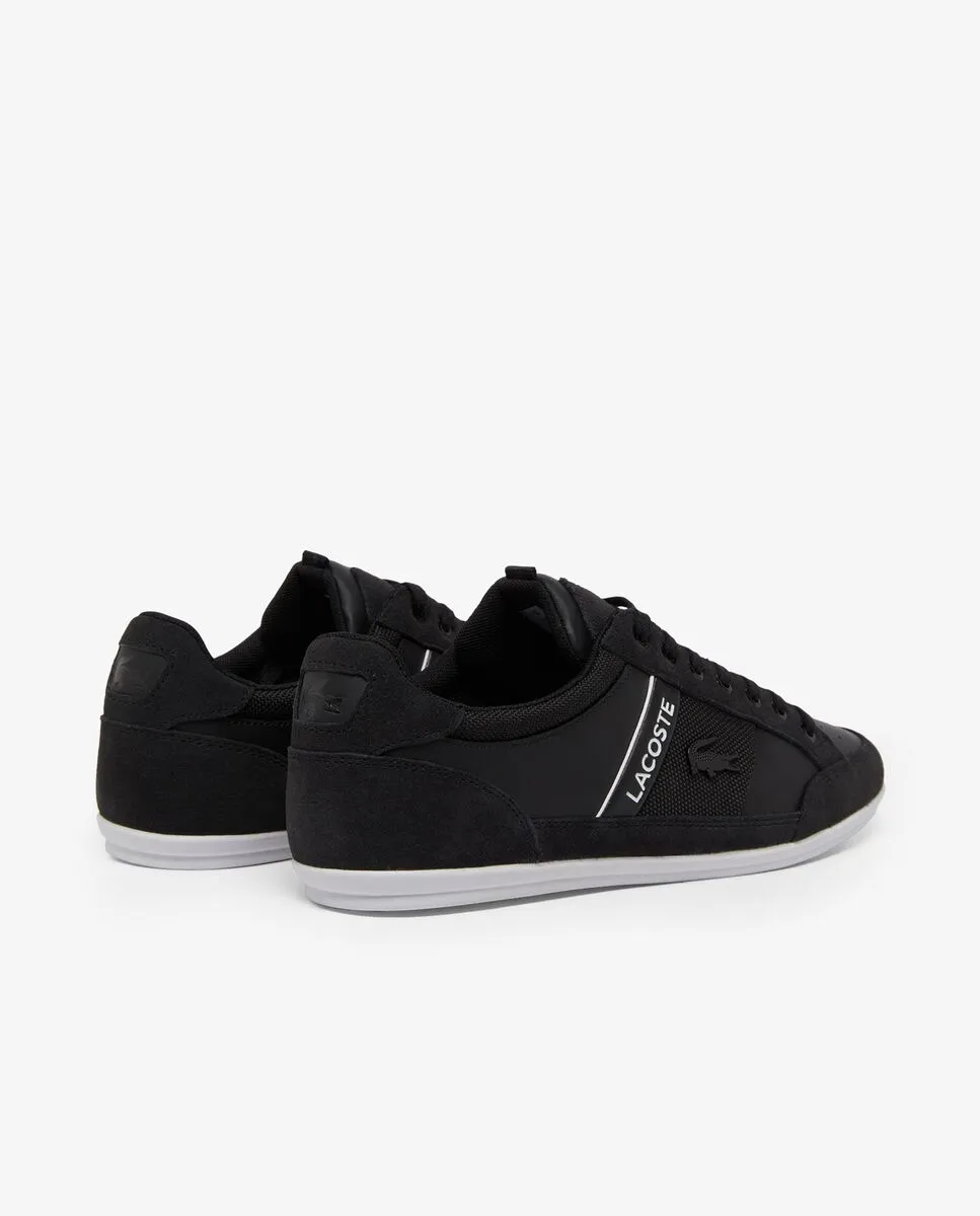 LACOSTE Men’s Chaymon Suede Sneakers Black LACOSTE Men’s Chaymon Suede Sneakers Black