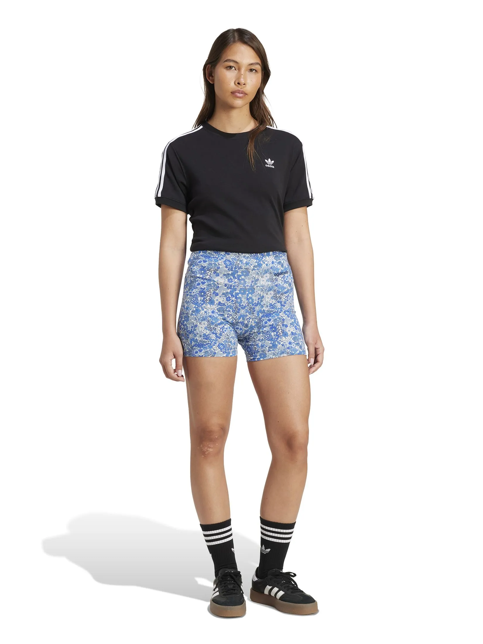 ADIDAS Women Booty Shorts Adidas Originals x Liberty London Tonal Multicolor / Multicolor / Chalk White / Ambient Sky ADIDAS Women Booty Shorts Adidas Originals x Liberty London Tonal Multicolor / Multicolor / Chalk White / Ambient Sky