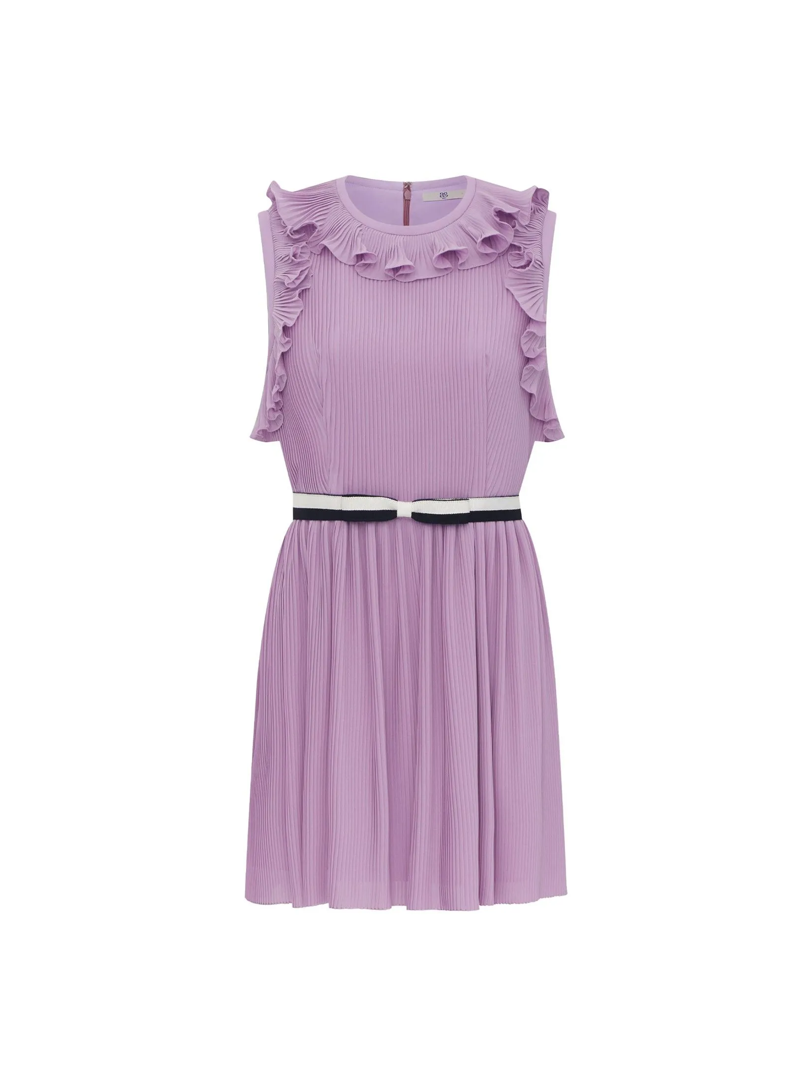 ASV (AW24)Judith Pleated Women Mini Dress Purple ASV (AW24)Judith Pleated Women Mini Dress Purple