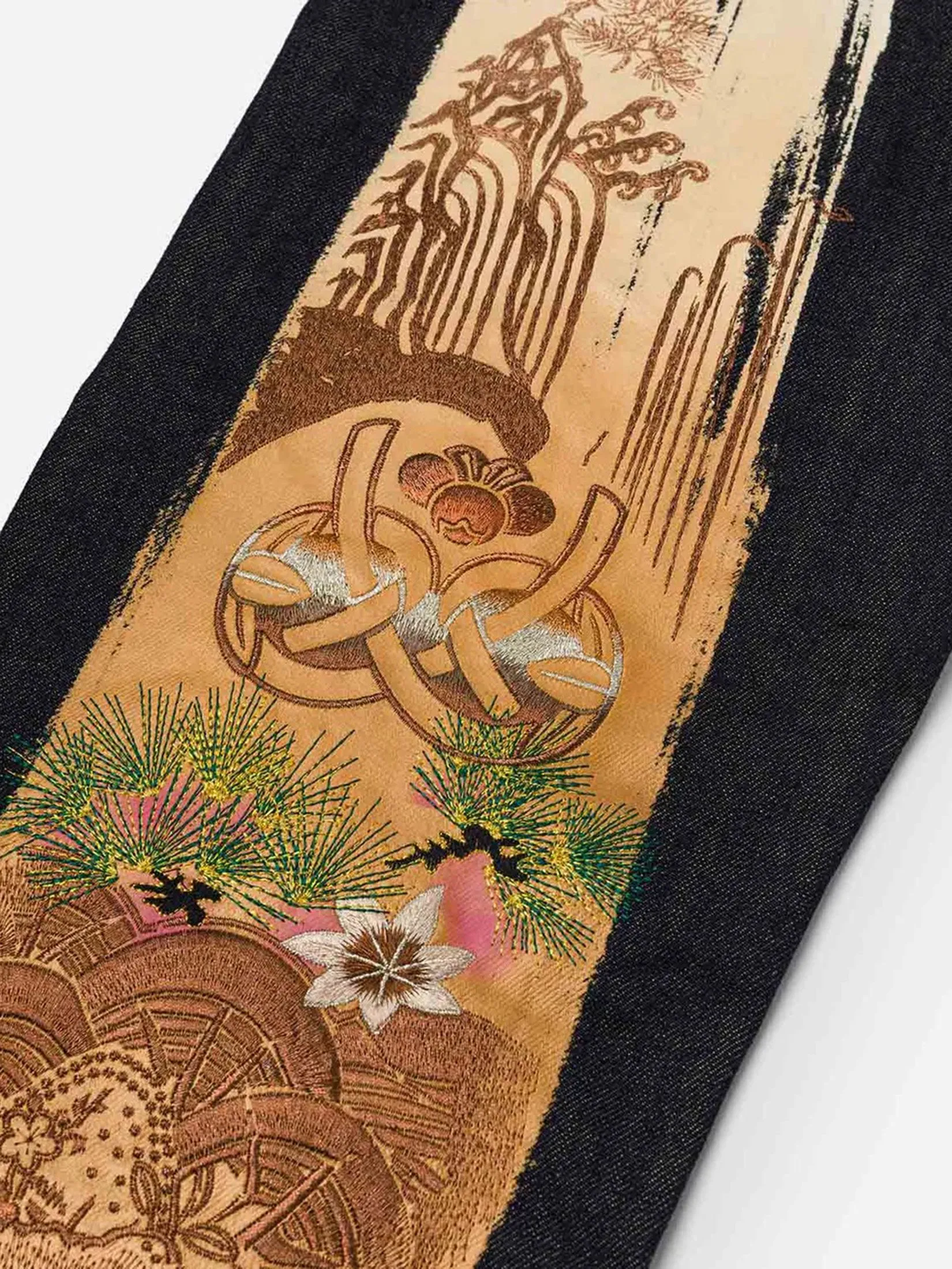 EVISU Men Jeans Grateful Crane Daicock Print Taper Indigo