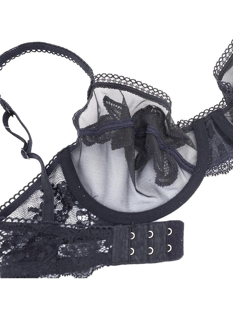 BSC Lingerie Women Bra Sexy Lace See Through wire BB1453BL Black BSC Lingerie Women Bra Sexy Lace See Through wire BB1453BL Black