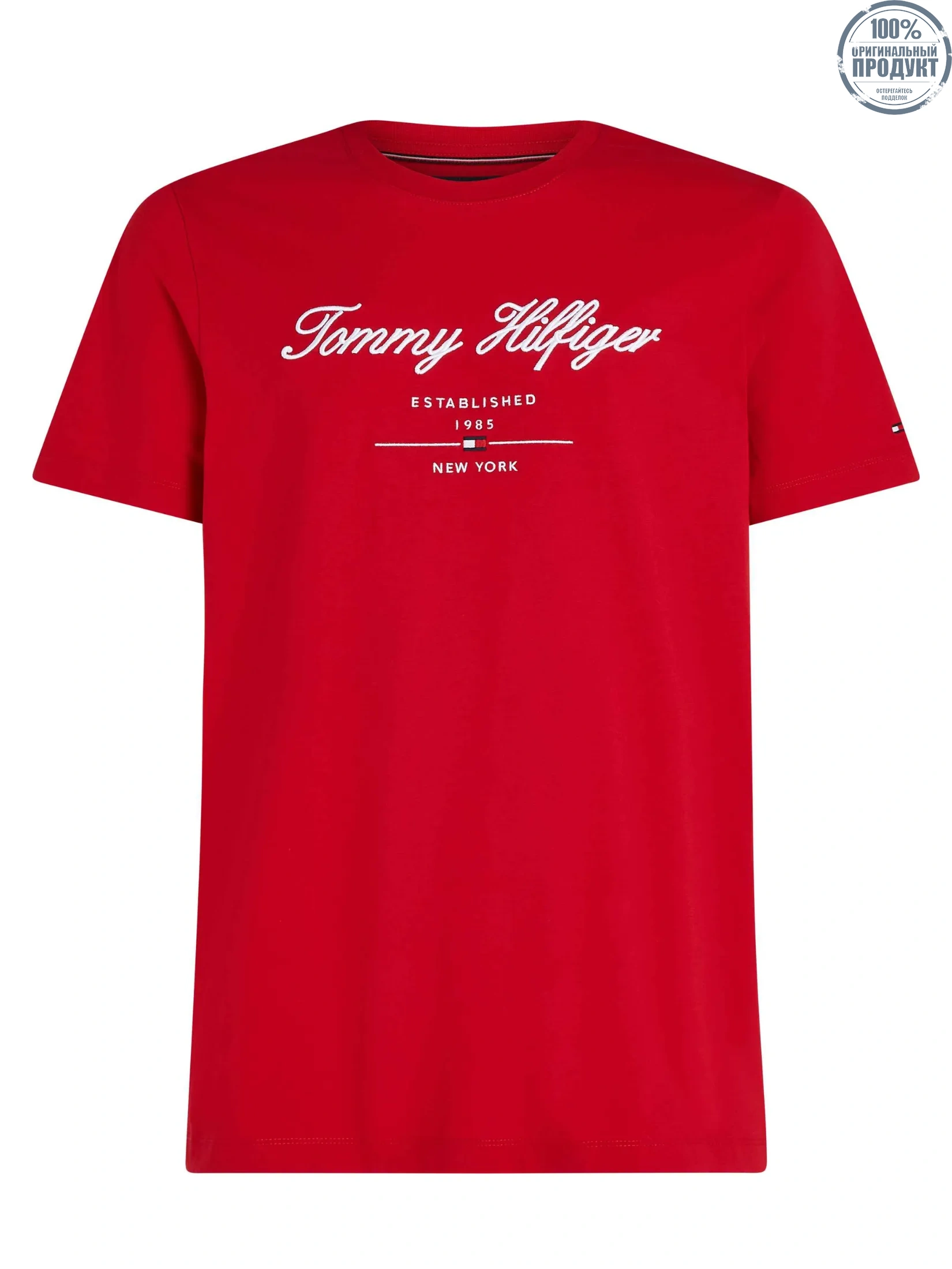 TOMMY HILFIGER MEN TEE Red Regular Fit TOMMY HILFIGER MEN TEE Red Regular Fit