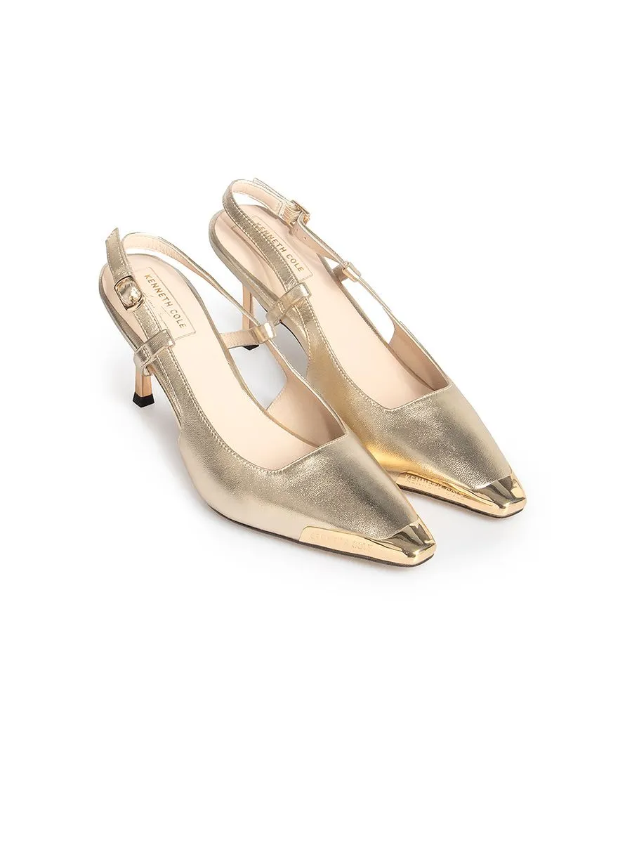 KENNETH COLE WOMEN HEELS ADIA SLINGBACKS X ANNE THONGPRASOM / CHAMPAGNE KENNETH COLE WOMEN HEELS ADIA SLINGBACKS X ANNE THONGPRASOM / CHAMPAGNE