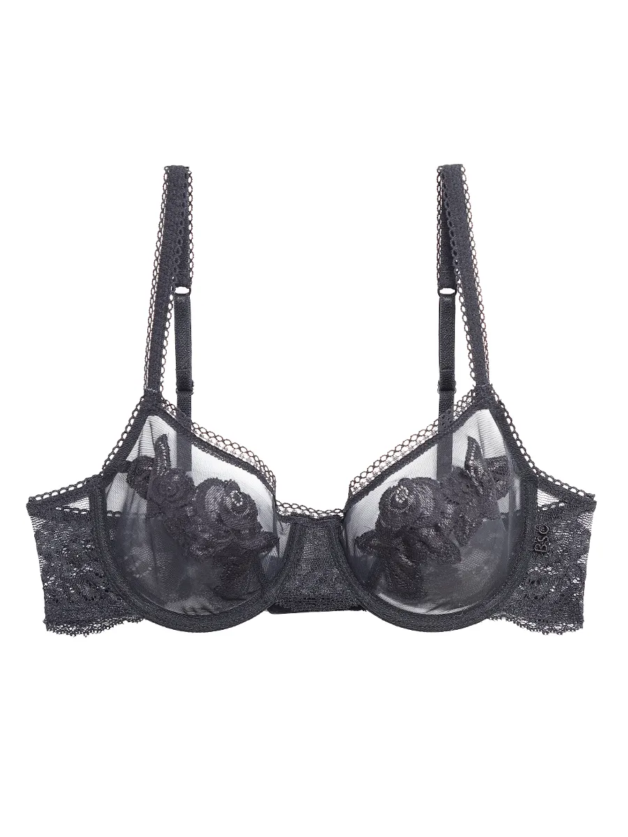 BSC Lingerie Women Bra Sexy Lace See Through wire BB1453BL Black BSC Lingerie Women Bra Sexy Lace See Through wire BB1453BL Black