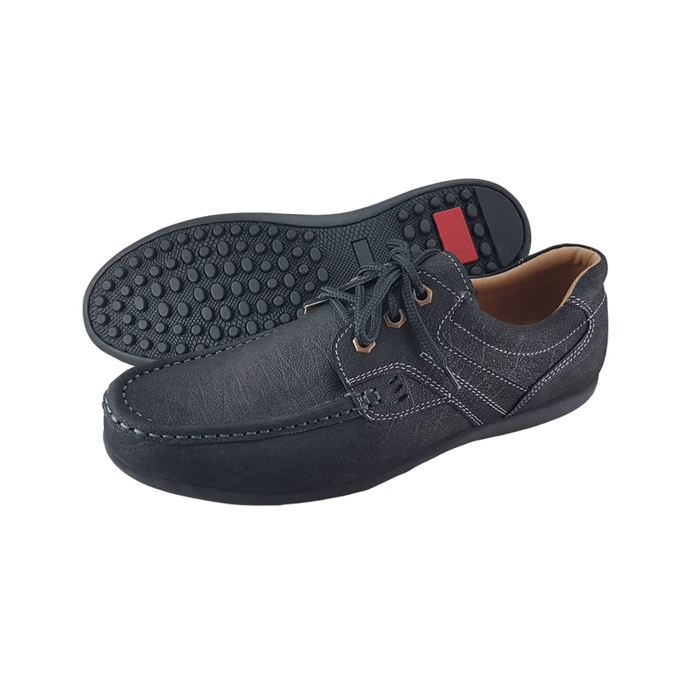 FREEWOOD SHOES Men casual shoelace-black FREEWOOD SHOES Men casual shoelace-black