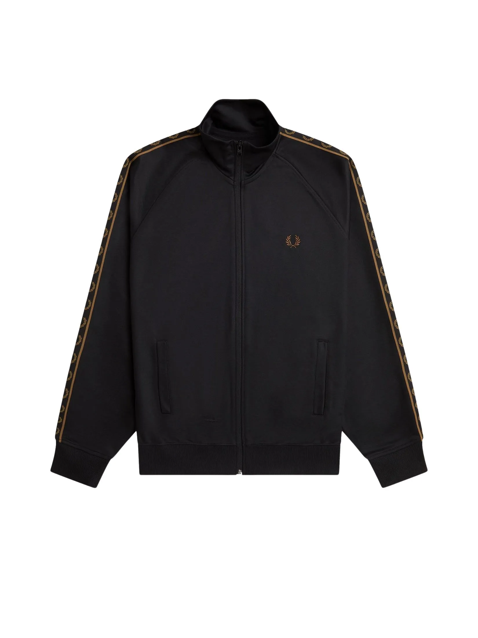 Fred Perry Men CONTRAST TAPE TRACK JACKET Black Fred Perry Men CONTRAST TAPE TRACK JACKET Black