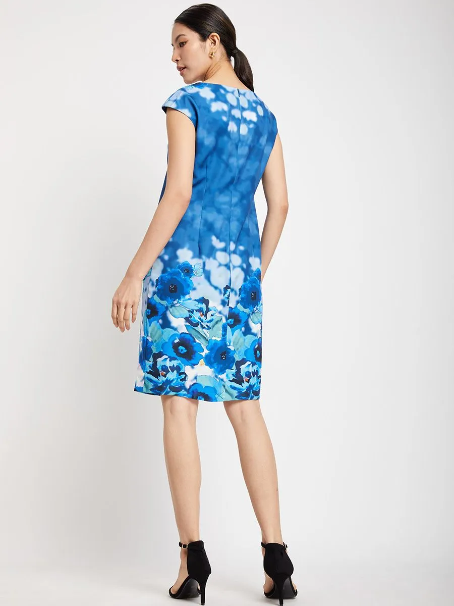 EXPRESSIONS Women Dress Cap Sleeves Printed EXPRESSIONS Women Dress Cap Sleeves Printed