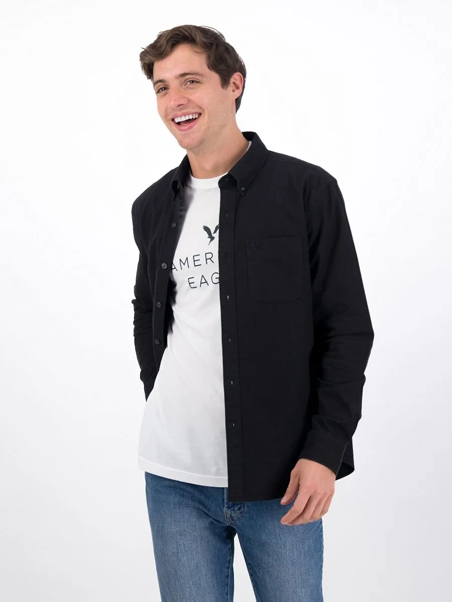 American Eagle MEN 2102 INT CF BTD PC DYE OXFORD W EAGLE 001 BLACK American Eagle MEN 2102 INT CF BTD PC DYE OXFORD W EAGLE 001 BLACK