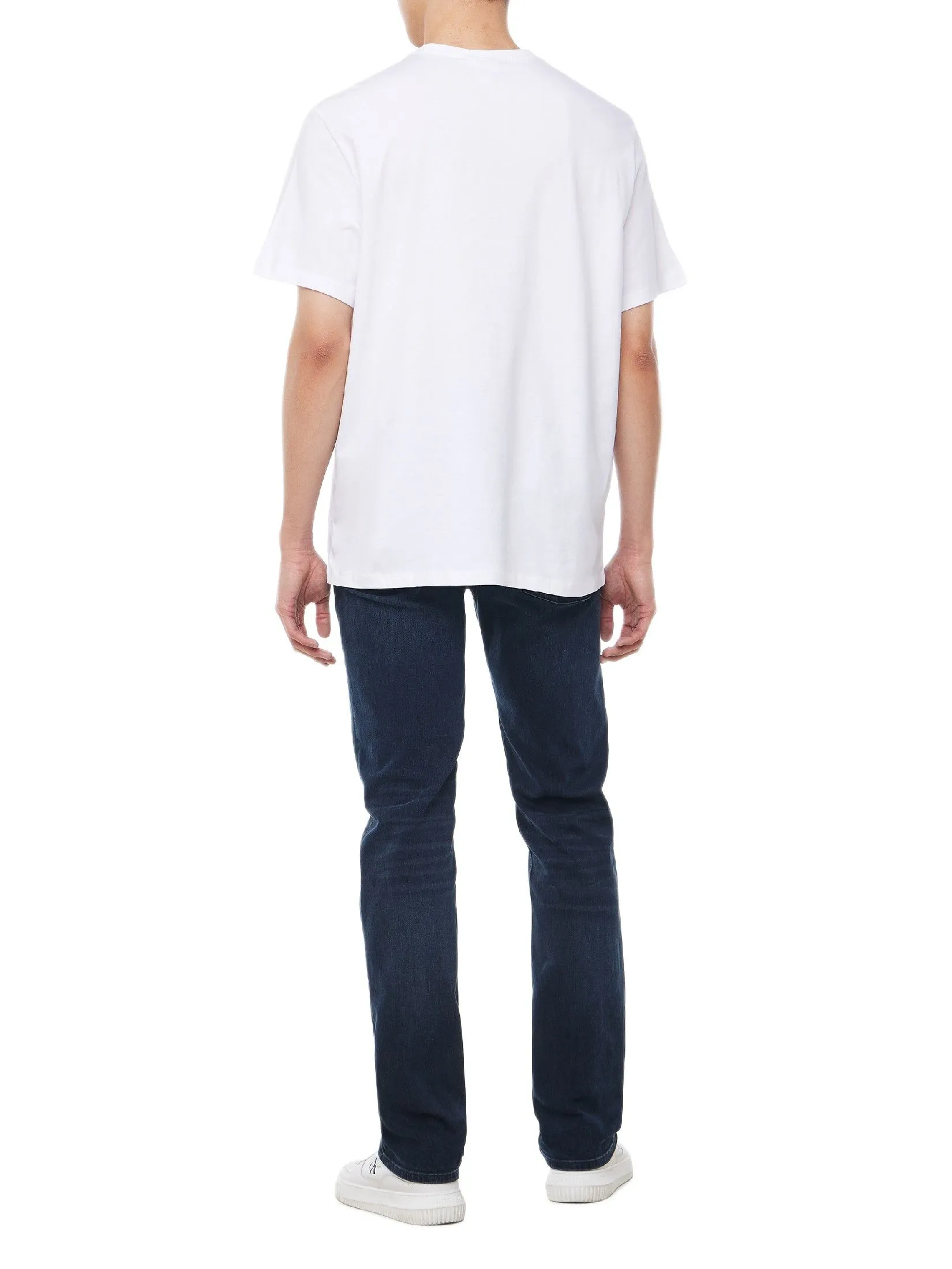 CALVIN KLEIN Men's Regular Fit CK Shield Short Sleeve T-Shirt White CALVIN KLEIN Men's Regular Fit CK Shield Short Sleeve T-Shirt White
