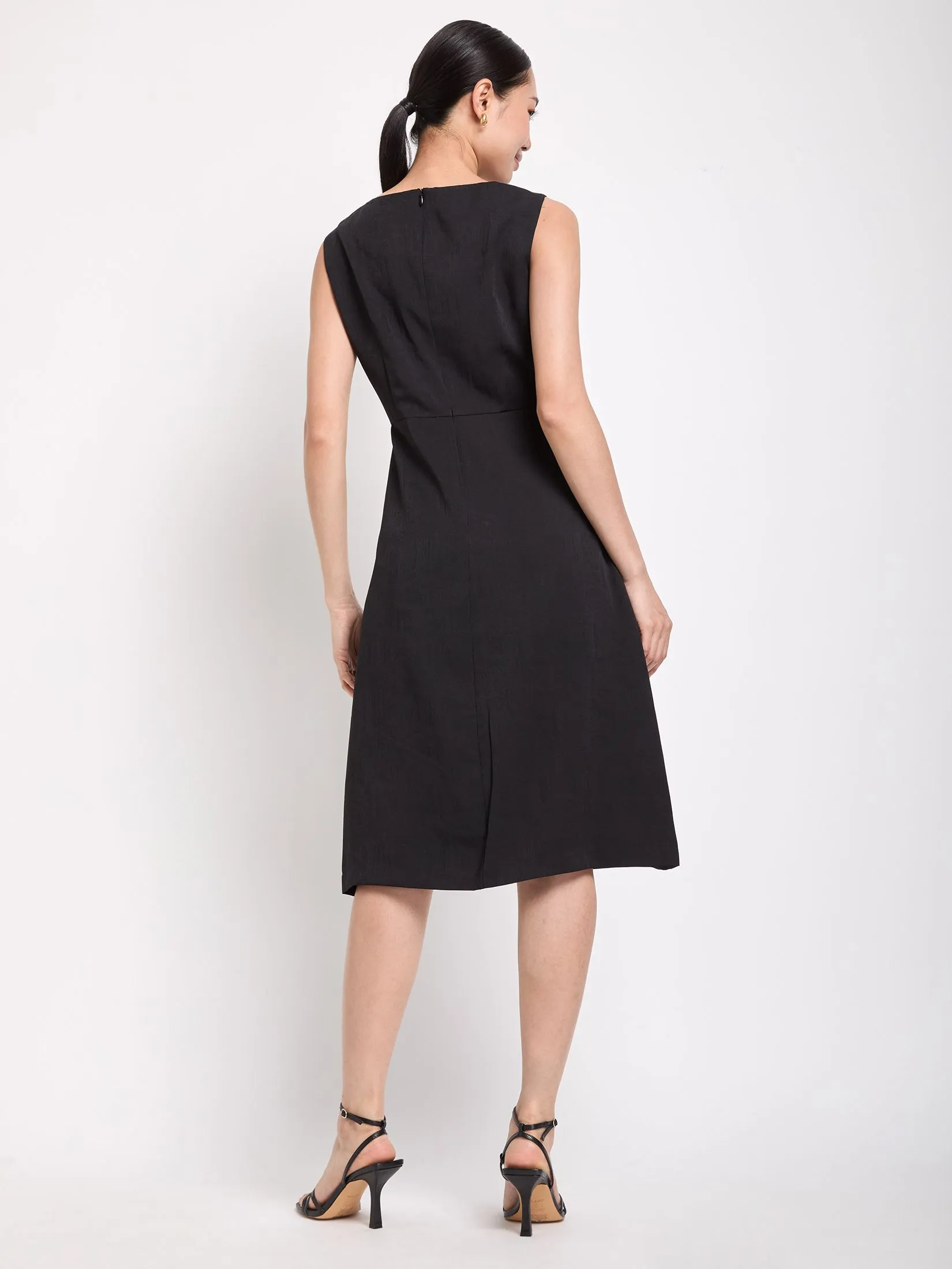 EXPRESSIONS Women Dress Sleeveless With Front Stitch Detail EXPRESSIONS Women Dress Sleeveless With Front Stitch Detail