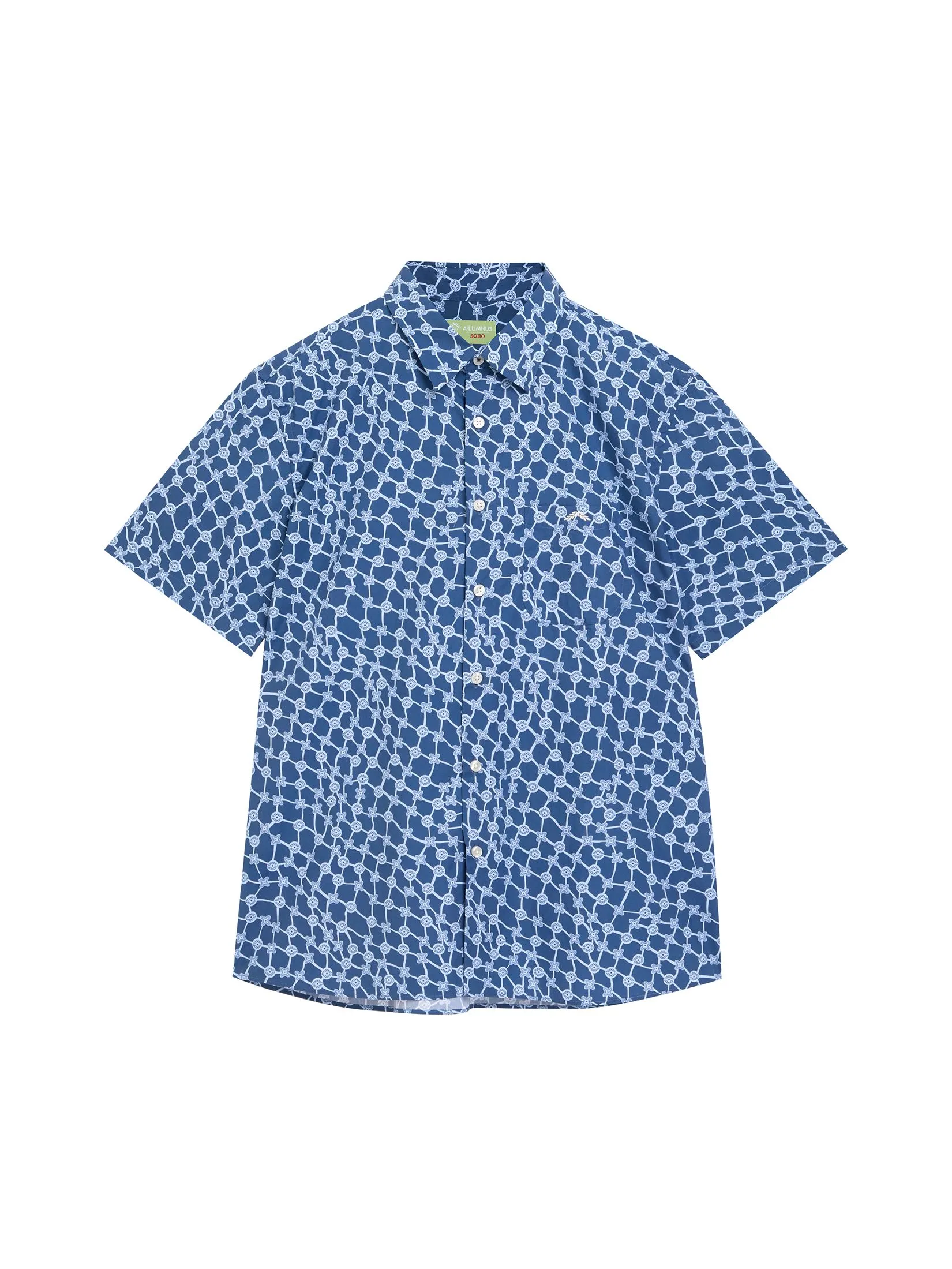 ALUMNUS Men Shirt Short Sleeves Jeans ALUMNUS Men Shirt Short Sleeves Jeans