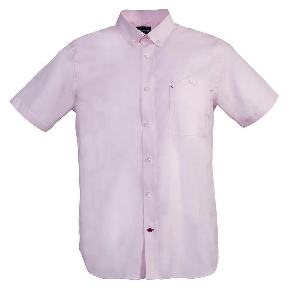 BROWNE & CO. Pink Button Down Short Sleeves Shirt BROWNE & CO. Pink Button Down Short Sleeves Shirt