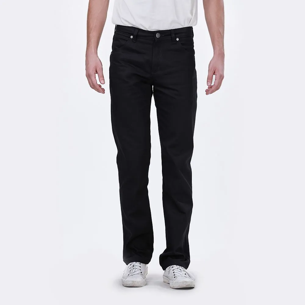 WRANGLER MEN'S JEANS WR WR15Q121 BLACK Mid-waist regular fit (GREENSBORO) WRANGLER MEN'S JEANS WR WR15Q121 BLACK Mid-waist regular fit (GREENSBORO)