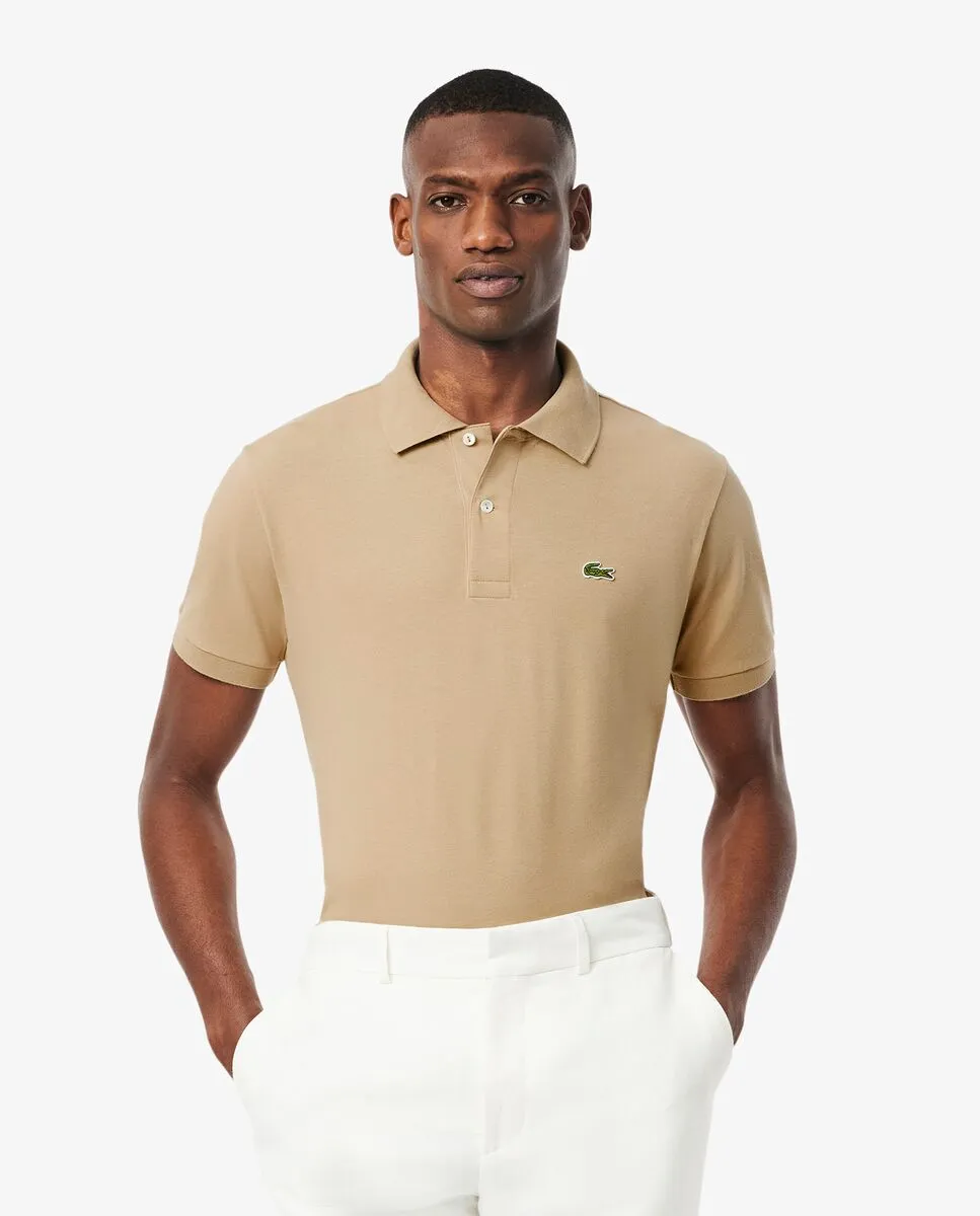 LACOSTE Classic Fit L.12.12 LIGHT Piqu  Polo Shirt Beige LACOSTE Classic Fit L.12.12 LIGHT Piqu  Polo Shirt Beige