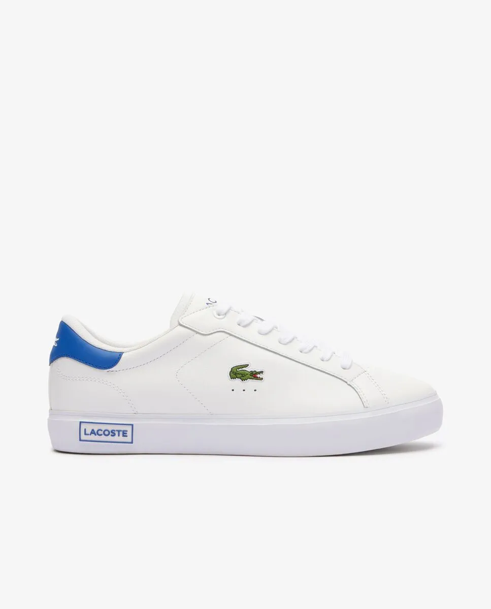LACOSTE White  Men’s Powercourt Leather Trainers LACOSTE White  Men’s Powercourt Leather Trainers