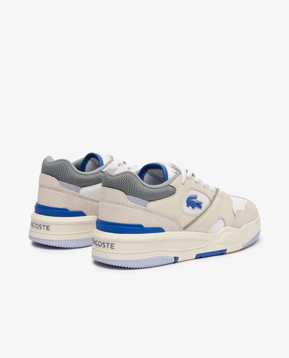LACOSTE White Women’s Lineset Contrasted Collar Leather Trainers LACOSTE White Women’s Lineset Contrasted Collar Leather Trainers