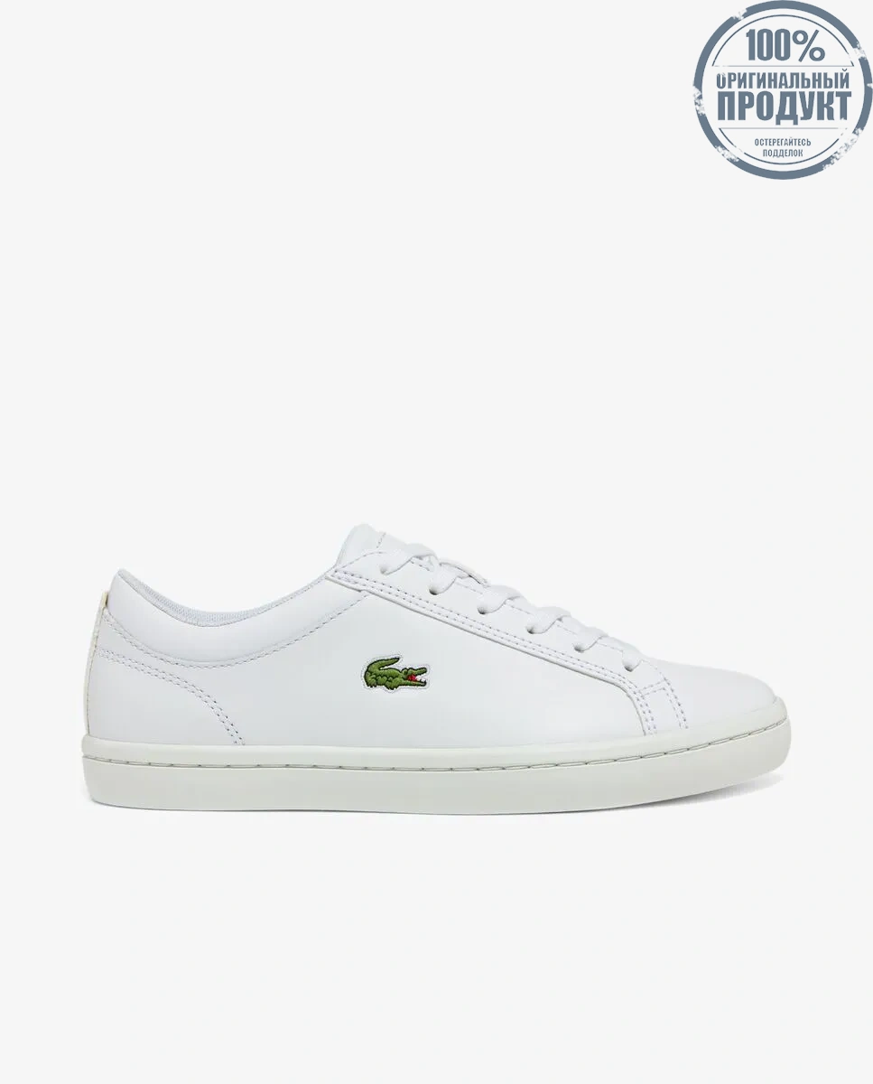 LACOSTE Women’s Straightset Leather Trainers White LACOSTE Women’s Straightset Leather Trainers White
