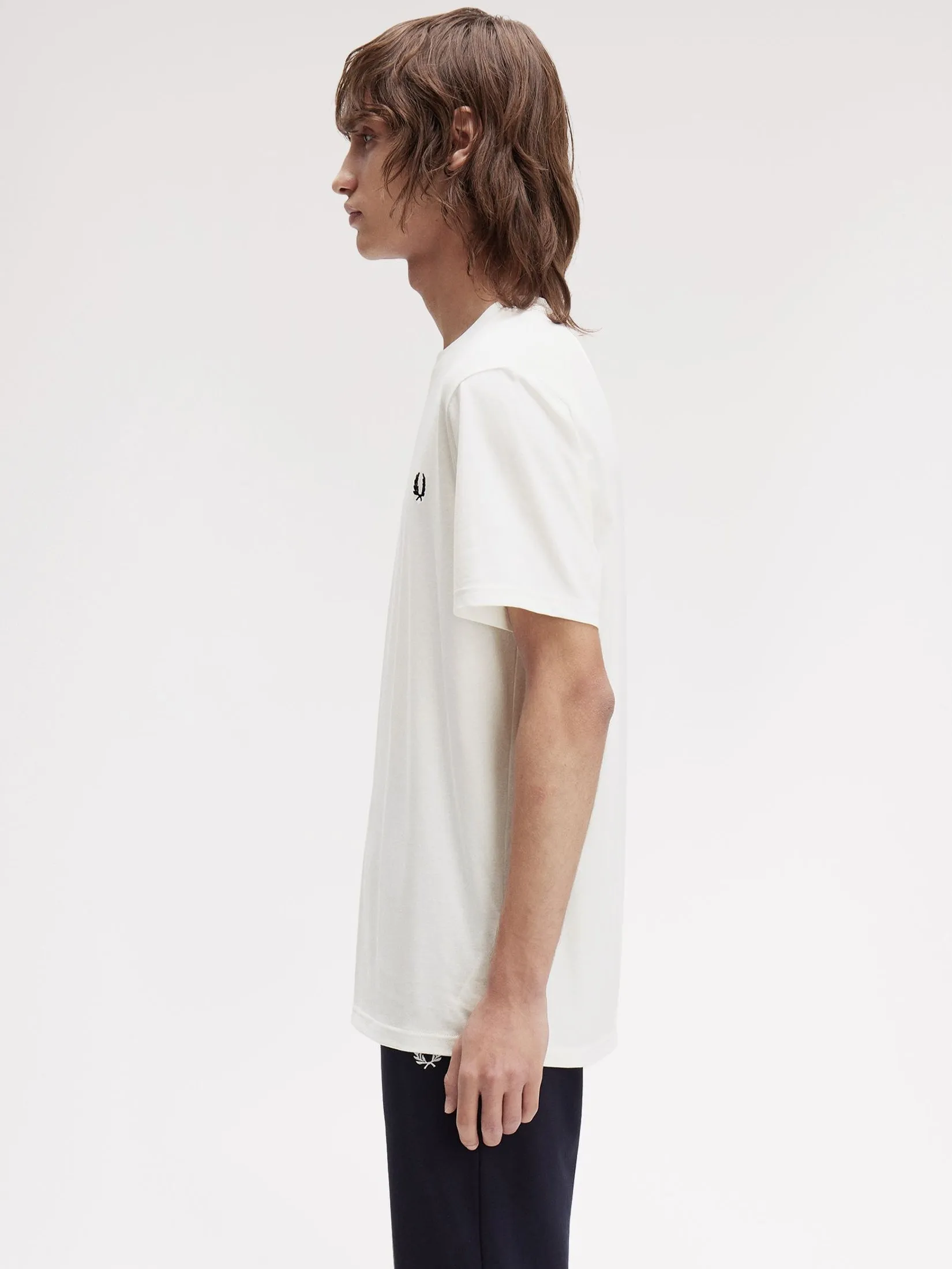 Fred Perry Men BOLD BRANDING T-SHIRT White Fred Perry Men BOLD BRANDING T-SHIRT White