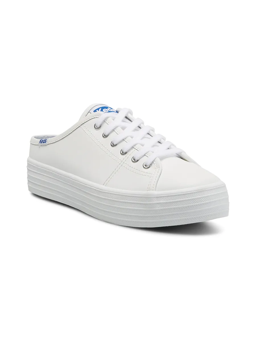 KEDS Women Triple Kick Mule Leather White KEDS Women Triple Kick Mule Leather White