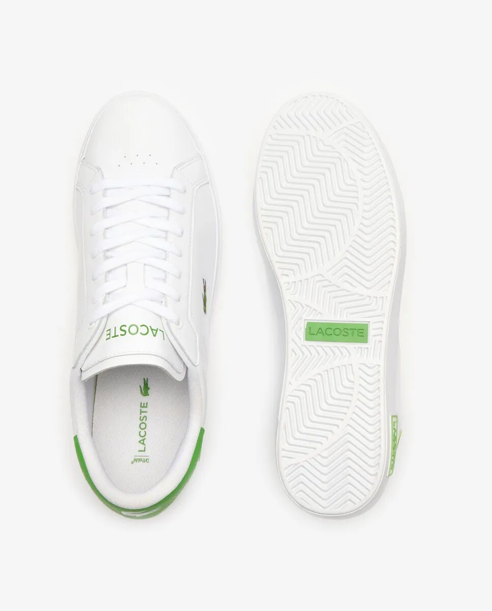 LACOSTE White Men’s Powercourt Leather Trainers LACOSTE White Men’s Powercourt Leather Trainers