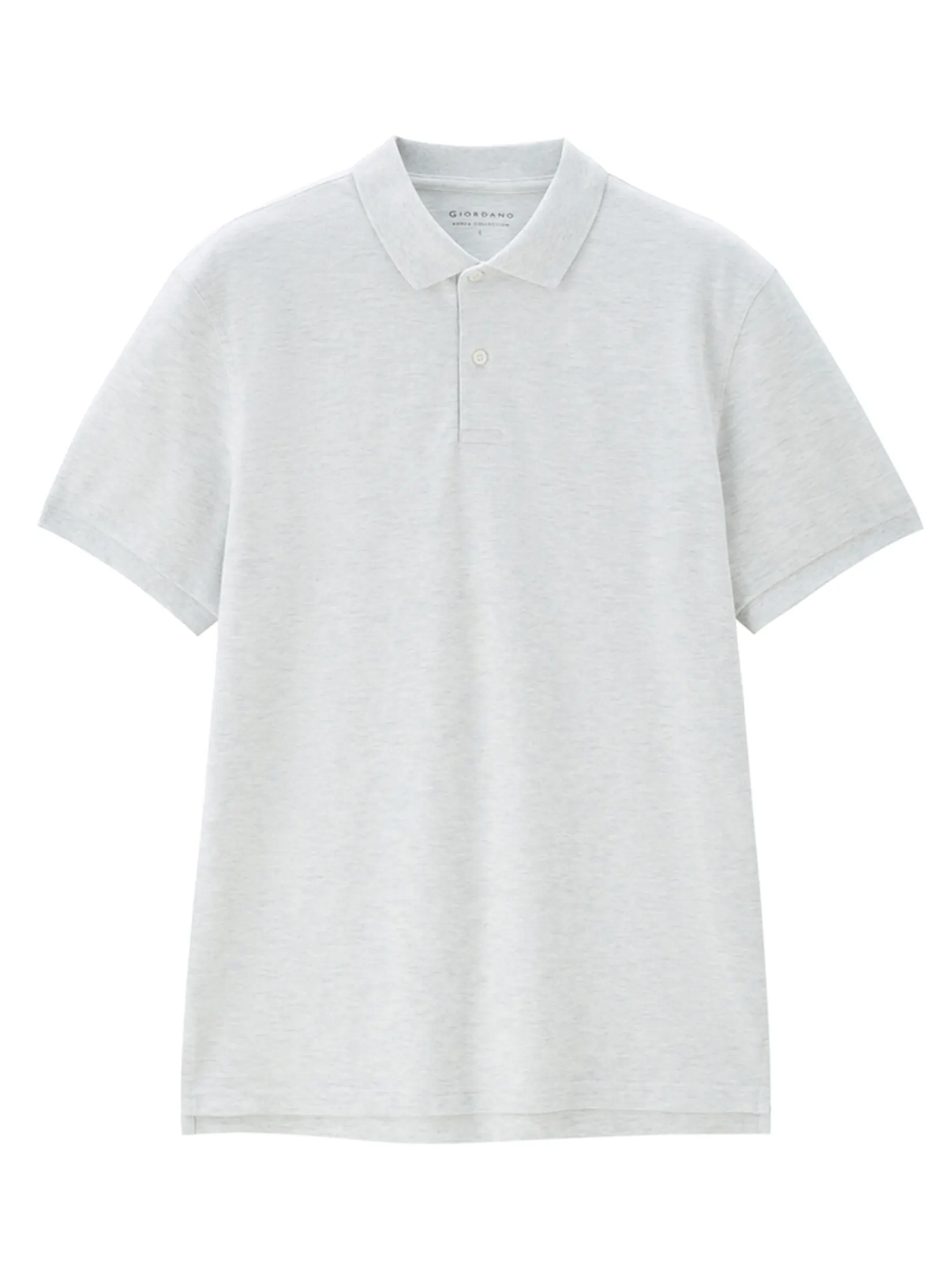 GIORDANO Men s Online Exclusive Pique Polo Shirt (Korea) Light Grey GIORDANO Men s Online Exclusive Pique Polo Shirt (Korea) Light Grey