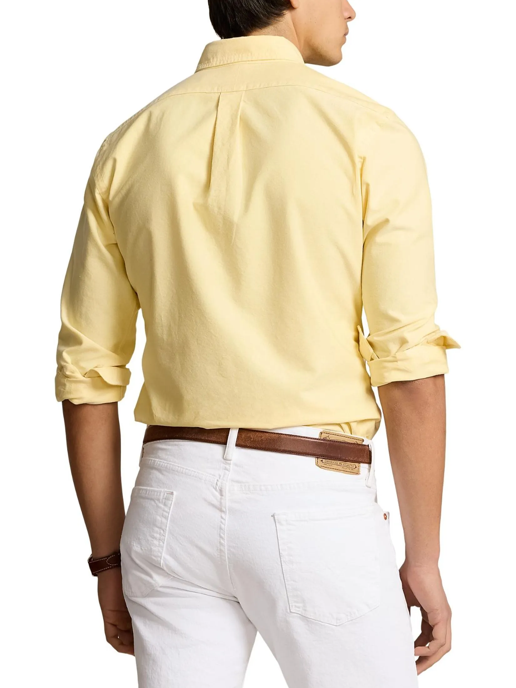POLO RALPH LAUREN Men Shirt-Custom Fit Oxford Shirt MNPOWOV16823593-Yellow POLO RALPH LAUREN Men Shirt-Custom Fit Oxford Shirt MNPOWOV16823593-Yellow