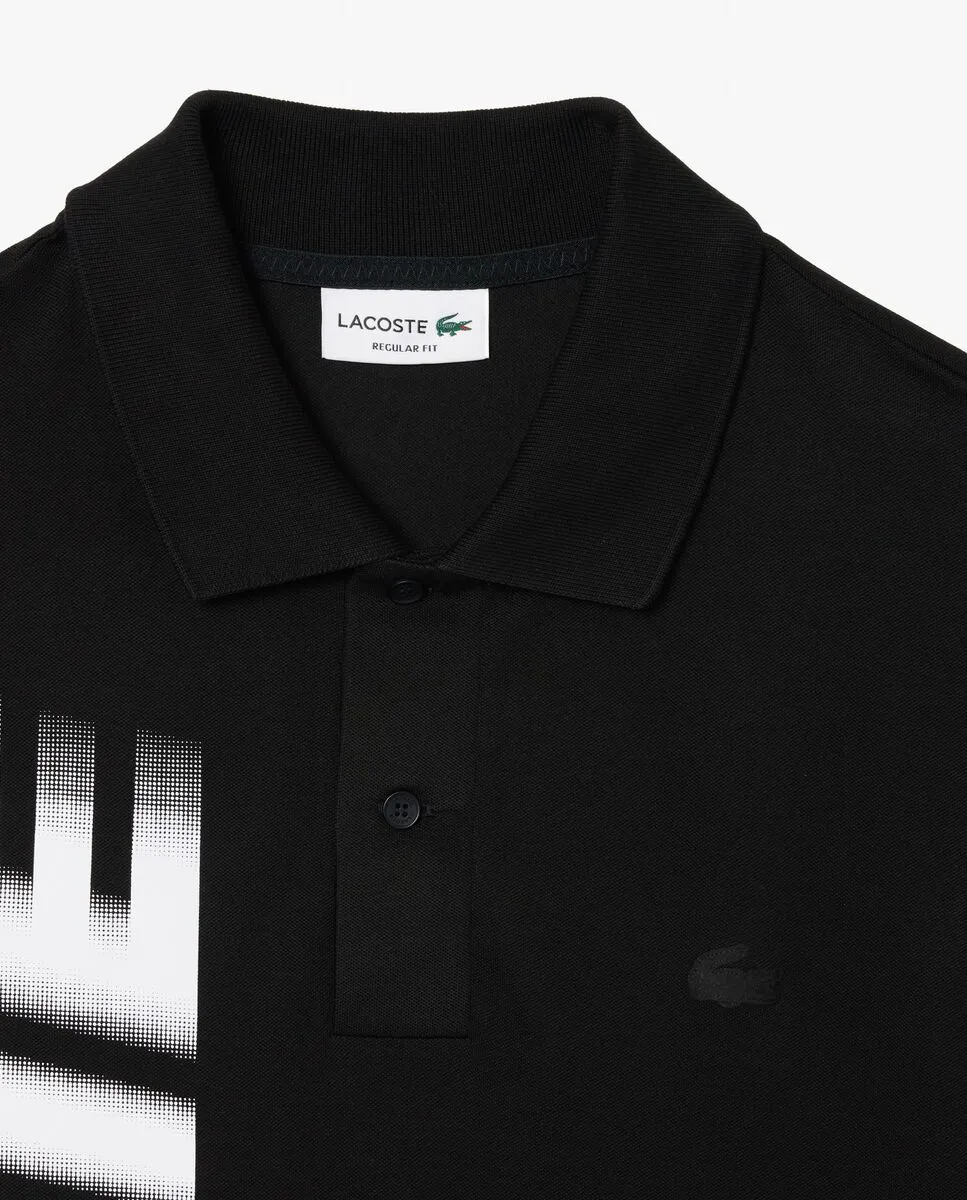 LACOSTE Regular Fit Lacoste Movement Polo Shirt Black LACOSTE Regular Fit Lacoste Movement Polo Shirt Black