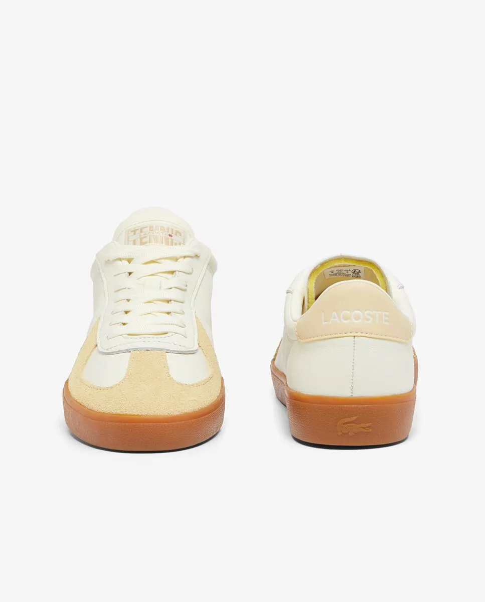 LACOSTE Men’s Baseshot Pro Leather Sneakers Yellow LACOSTE Men’s Baseshot Pro Leather Sneakers Yellow