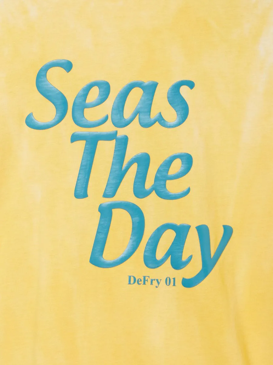 DEFRY 01 Men T-shirt Crew Neck Printed Yellow DEFRY 01 Men T-shirt Crew Neck Printed Yellow