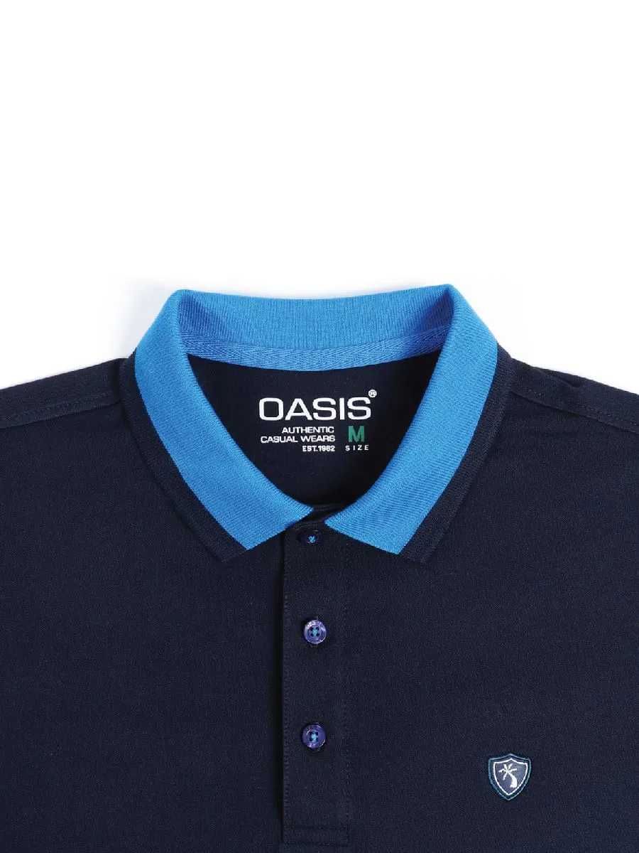 OASIS Men's short sleeve polo shirt Navy OASIS Men's short sleeve polo shirt Navy