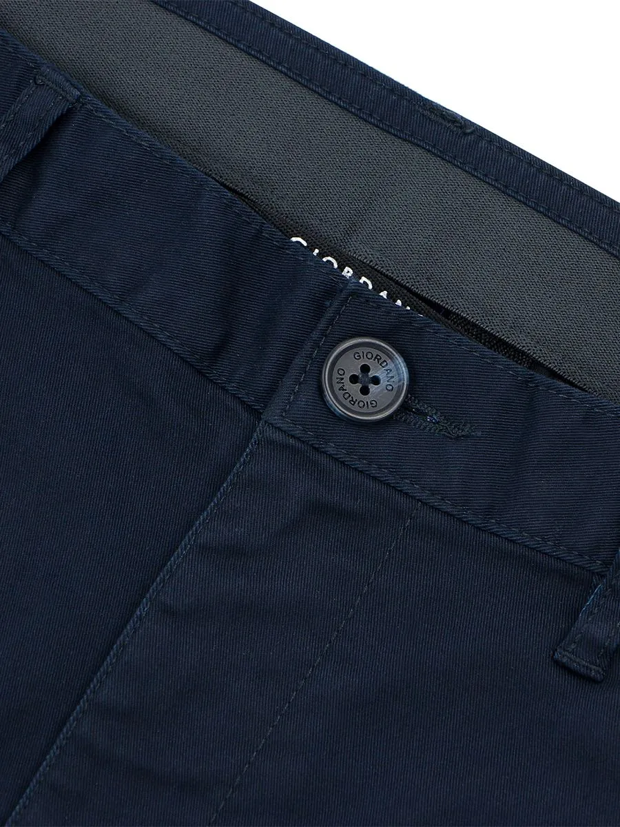 GIORDANO Men's Low rise Slim Taper Super Stretch Pants Navy blue GIORDANO Men's Low rise Slim Taper Super Stretch Pants Navy blue