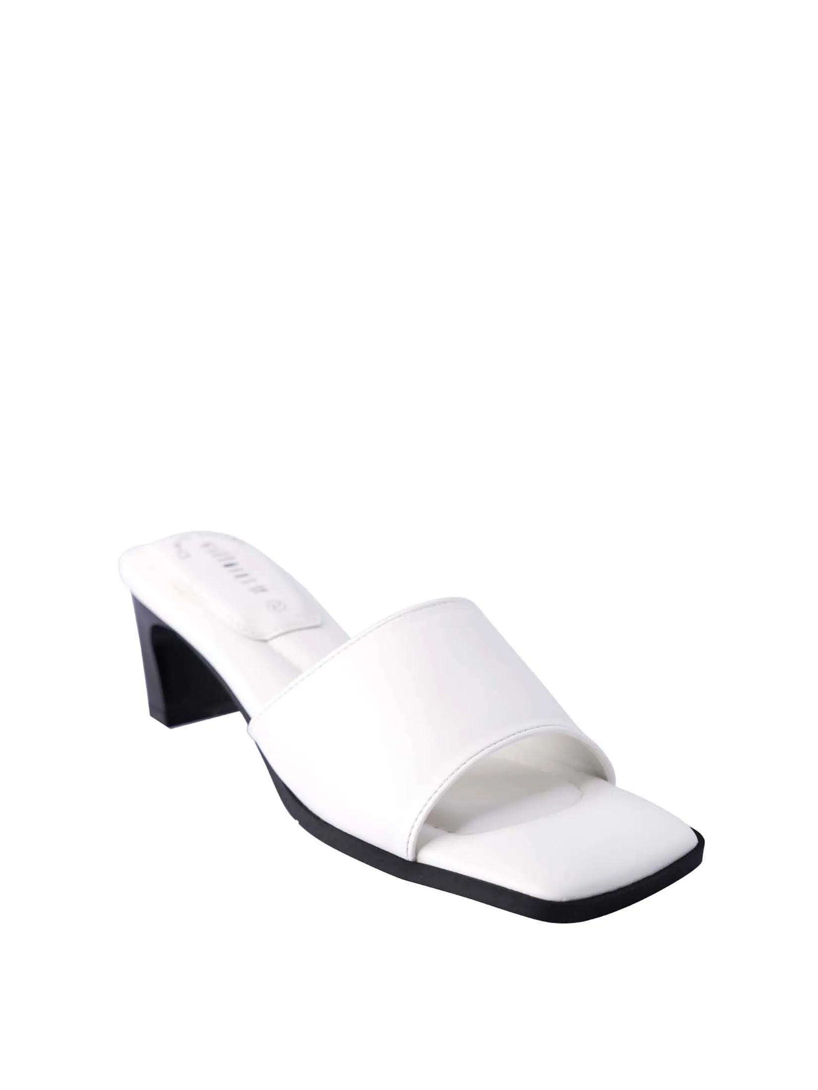 VILLAINS SF LENS Women's Comfort Heeled Sandals WHITE VILLAINS SF LENS Women's Comfort Heeled Sandals WHITE