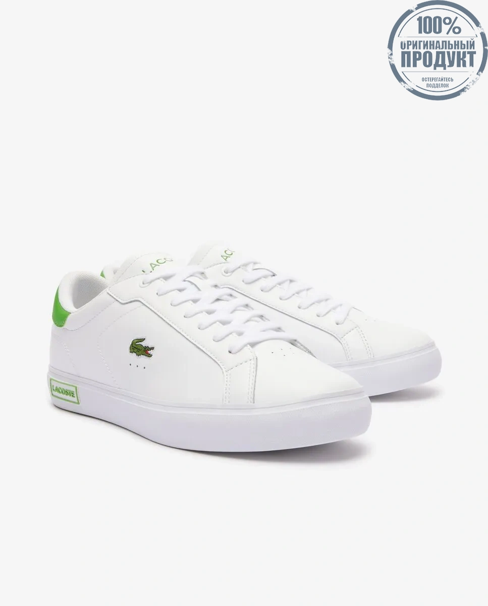 LACOSTE White Men’s Powercourt Leather Trainers LACOSTE White Men’s Powercourt Leather Trainers