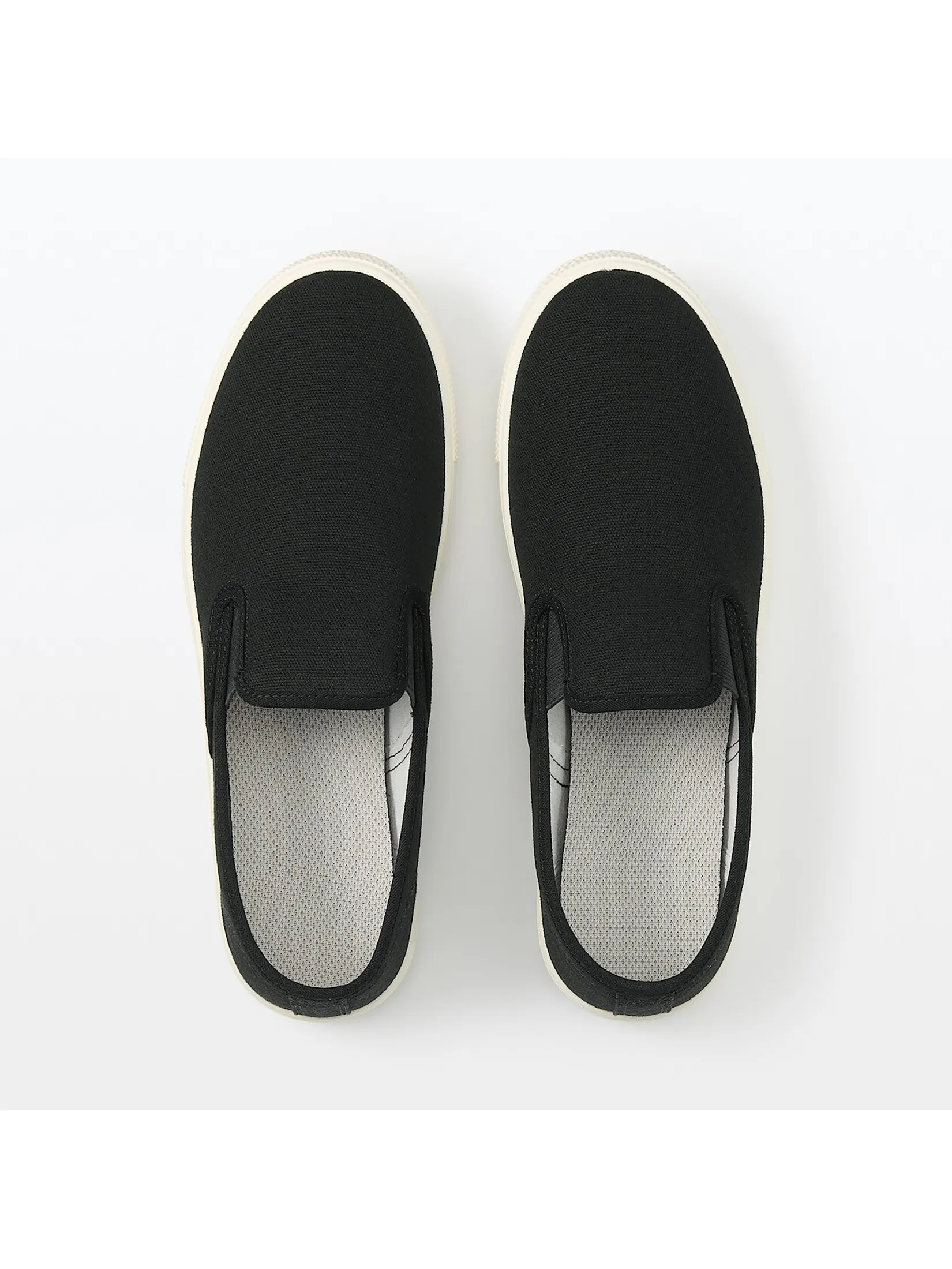 MUJI Men Slip-On Sneakers Less Tiring Black MUJI Men Slip-On Sneakers Less Tiring Black