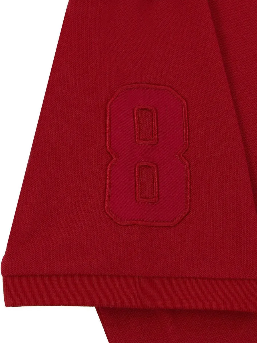 GIORDANO Men's Slim Fit 3D Lion Embroidery Polo  Haute Red GIORDANO Men's Slim Fit 3D Lion Embroidery Polo  Haute Red