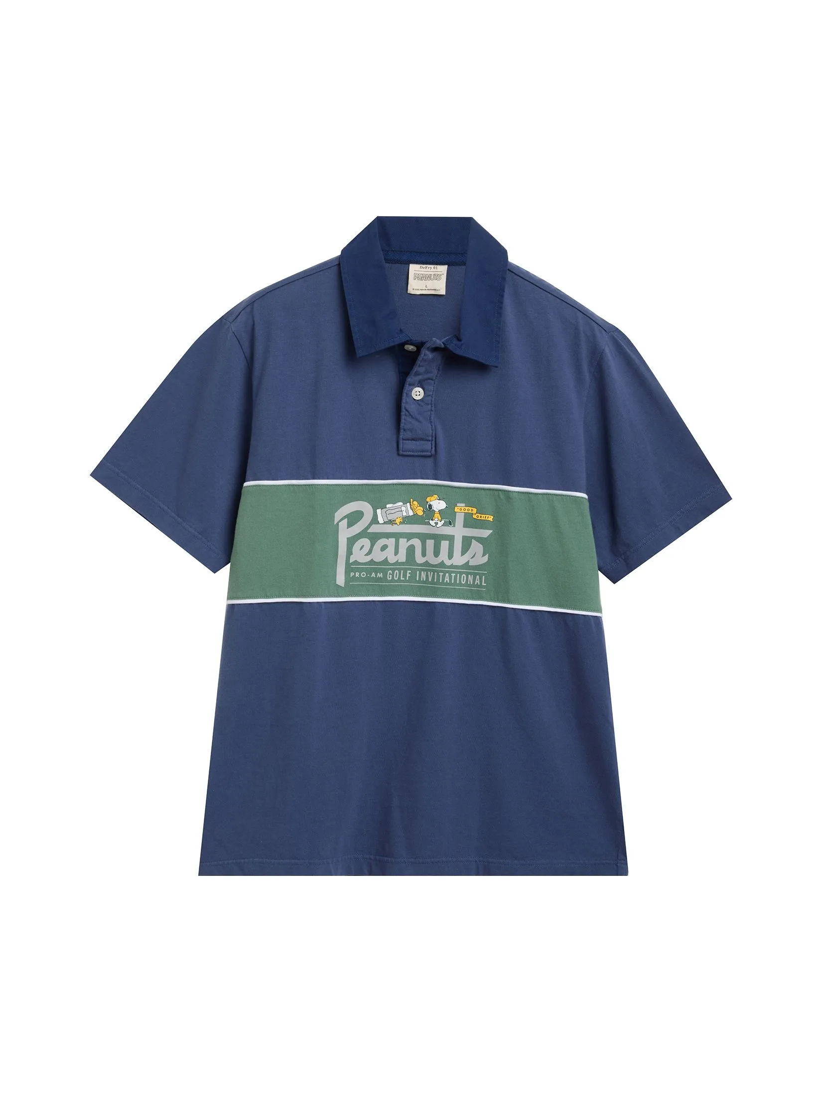 DEFRY 01 Men Polo Short Sleeves Snoopy 2505EPLM056 Navy DEFRY 01 Men Polo Short Sleeves Snoopy 2505EPLM056 Navy