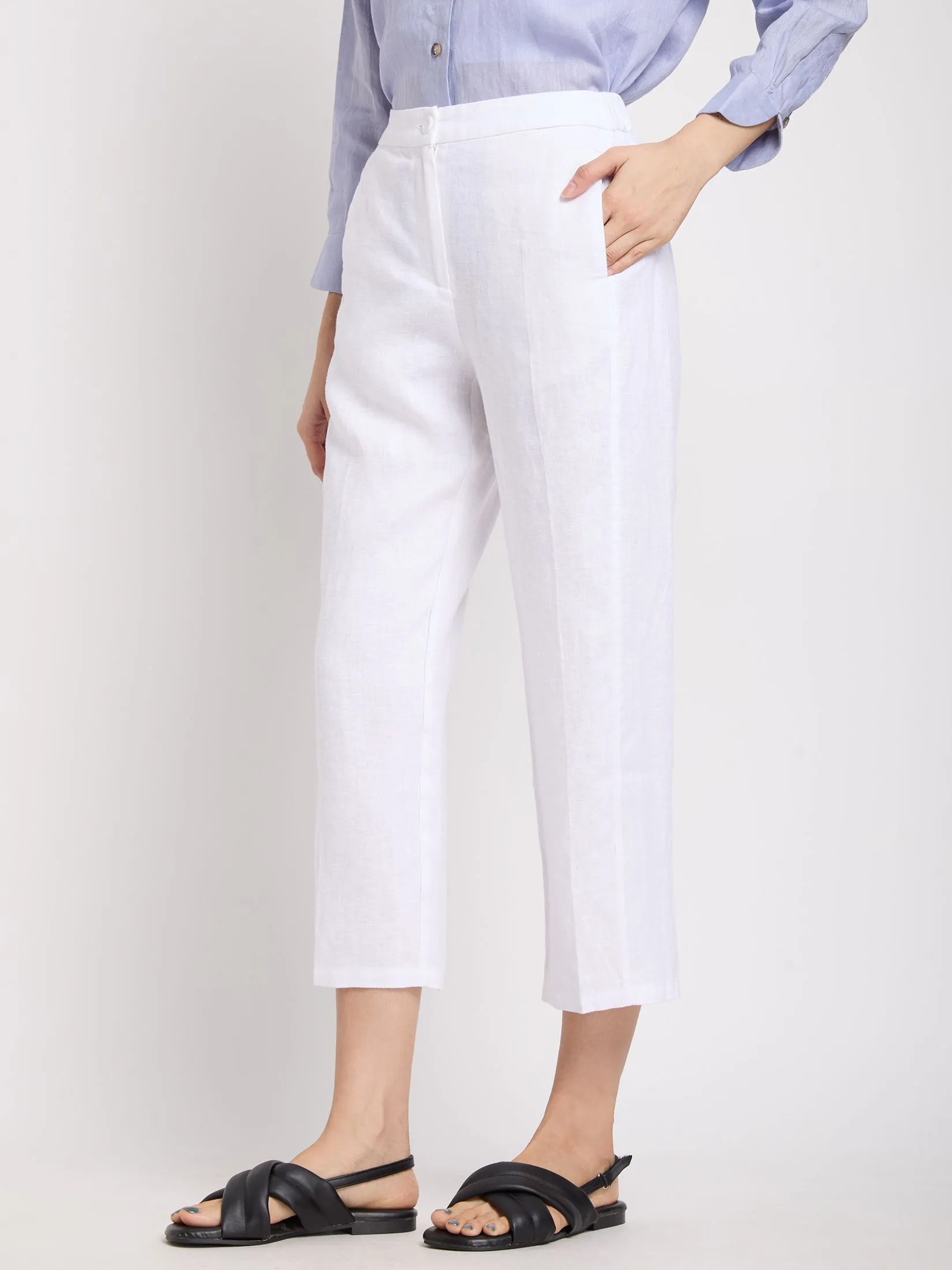SIMPLICITY Women Pants Plain Tone Linen SIMPLICITY Women Pants Plain Tone Linen