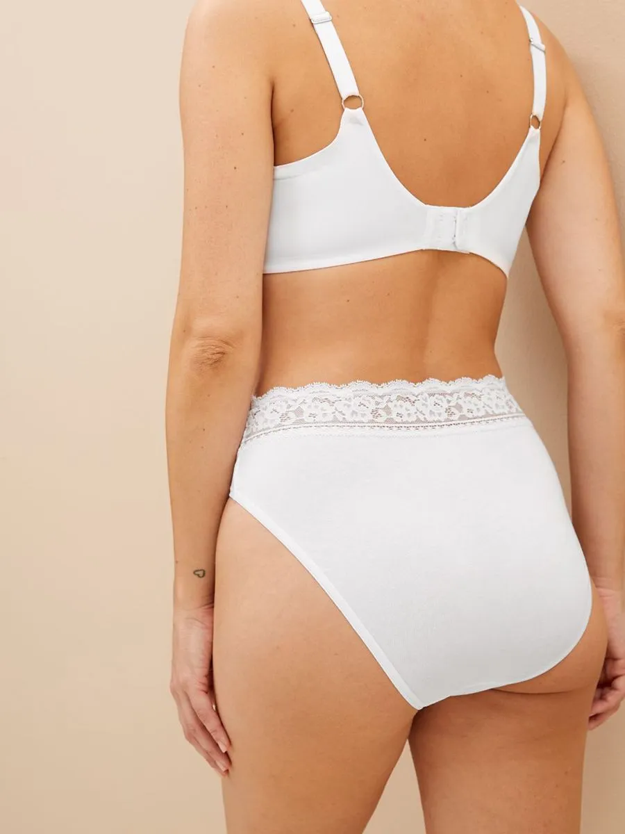 MARKS & SPENCER Women High Leg Knickers Cotton Rich High Waisted Pack 5 pcs MARKS & SPENCER Women High Leg Knickers Cotton Rich High Waisted Pack 5 pcs