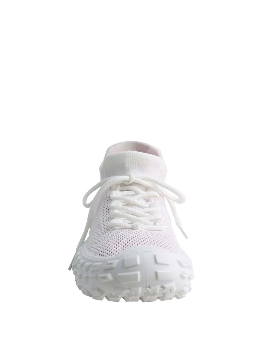 VILLAINS SF ROBOT-2 Women's Platform Comfort Sock Sneakers WHITE FUCSHIA VILLAINS SF ROBOT-2 Women's Platform Comfort Sock Sneakers WHITE FUCSHIA