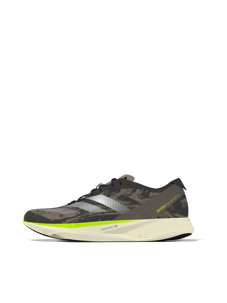 ADIDAS Men Running Shoes Adizero Takumi Sen 10 Charcoal / Silver Metallic / Chalky Brown ADIDAS Men Running Shoes Adizero Takumi Sen 10 Charcoal / Silver Metallic / Chalky Brown