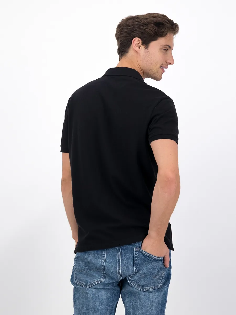American Eagle MEN P - STANDARD FIT COTTON/FLEX POLO -INTL 001 BLACK American Eagle MEN P - STANDARD FIT COTTON/FLEX POLO -INTL 001 BLACK