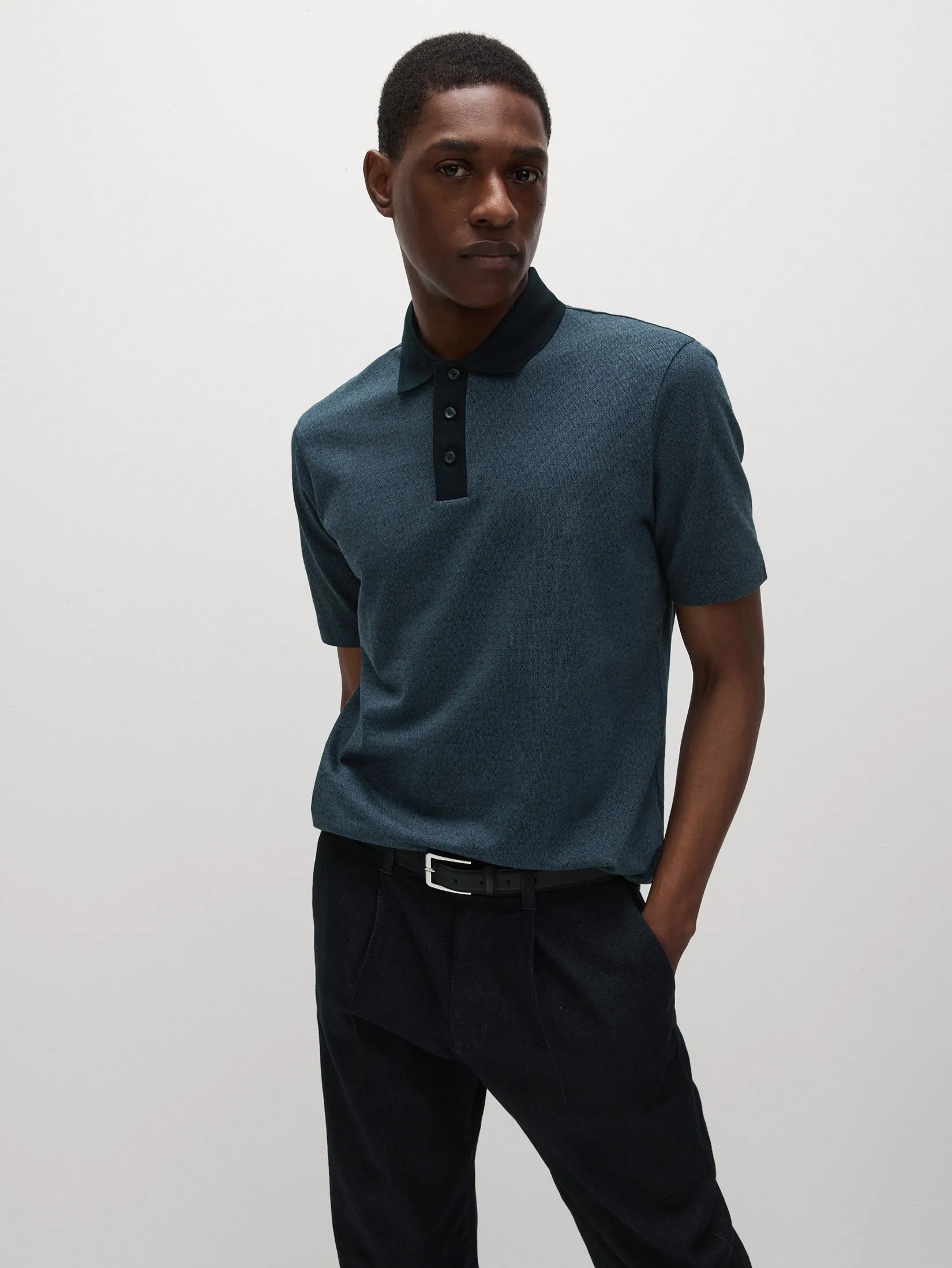 MARKS & SPENCER Men Polo Shirt Pure Cotton MARKS & SPENCER Men Polo Shirt Pure Cotton