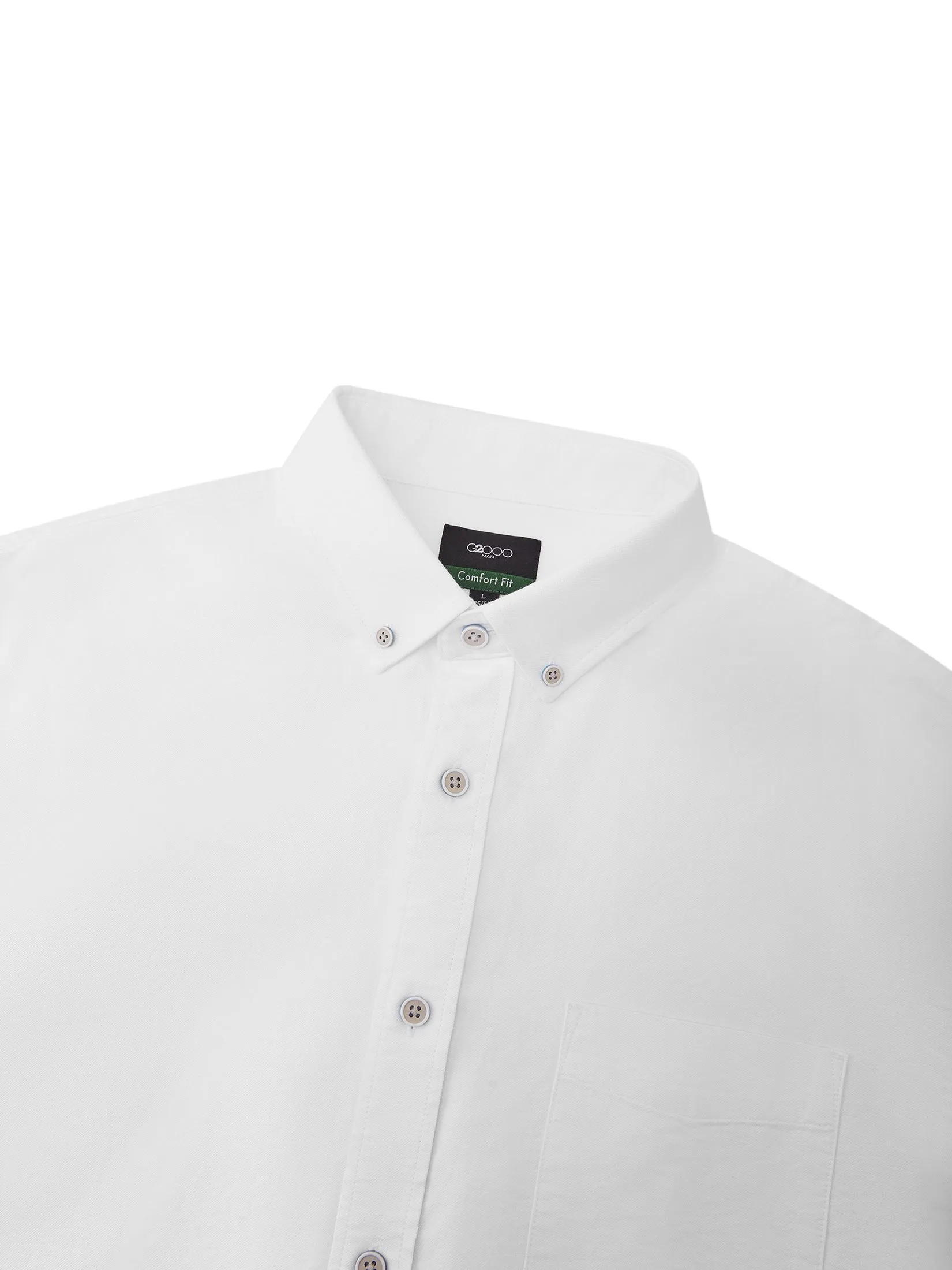 G2000 Men Clothing Cotton Oxford Casual Shirt  Comfort Fit - 5112001800 - White G2000 Men Clothing Cotton Oxford Casual Shirt  Comfort Fit - 5112001800 - White