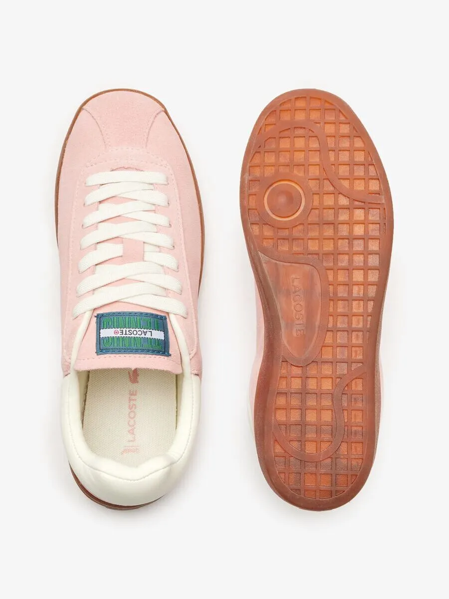 LACOSTE Pink Women’s Baseshot Suede Trainers LACOSTE Pink Women’s Baseshot Suede Trainers