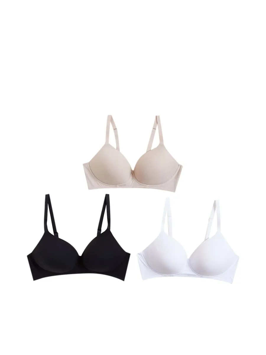 MARKS & SPENCER Women T-Shirt Bras Non Wired Cotton 3 Pieces Set MARKS & SPENCER Women T-Shirt Bras Non Wired Cotton 3 Pieces Set