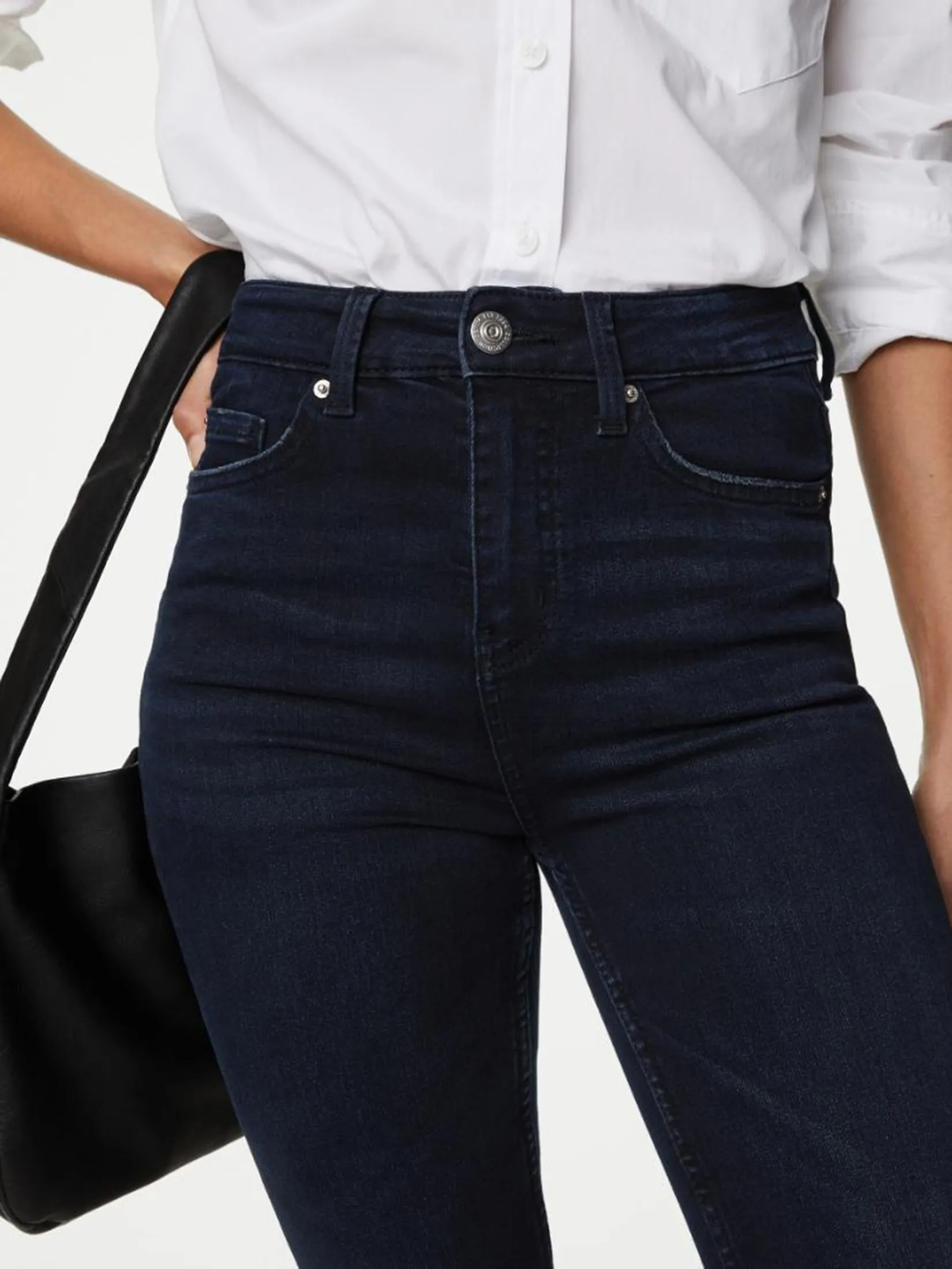MARKS & SPENCER Women Jeans Lily Slim Fit with Stretch Blue/Black MARKS & SPENCER Women Jeans Lily Slim Fit with Stretch Blue/Black