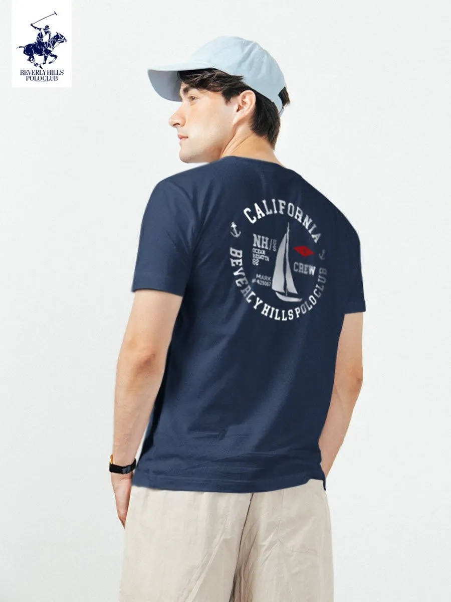 BEVERLY HILLS POLO CLUB Dark Blue Men T-Shirt REGULAR-FIT Model BNSR377